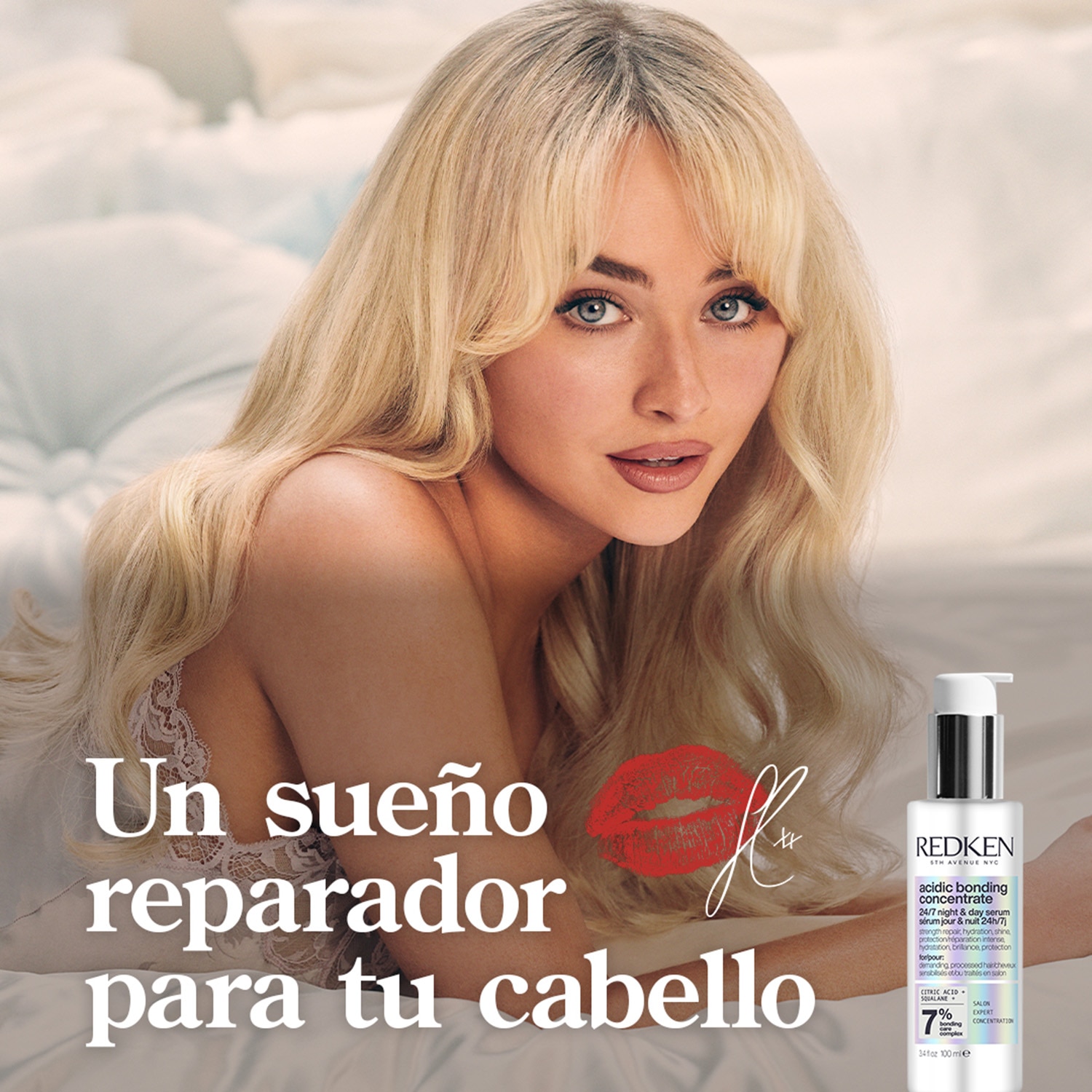 REDKEN SÉRUM 24/7 DÍA Y NOCHE ACIDIC BONDING CONCENTRATE (SERUM SIN ENJUAGUE PARA CABELLO DAÑADO CON ÁCIDO CÍTRICO)